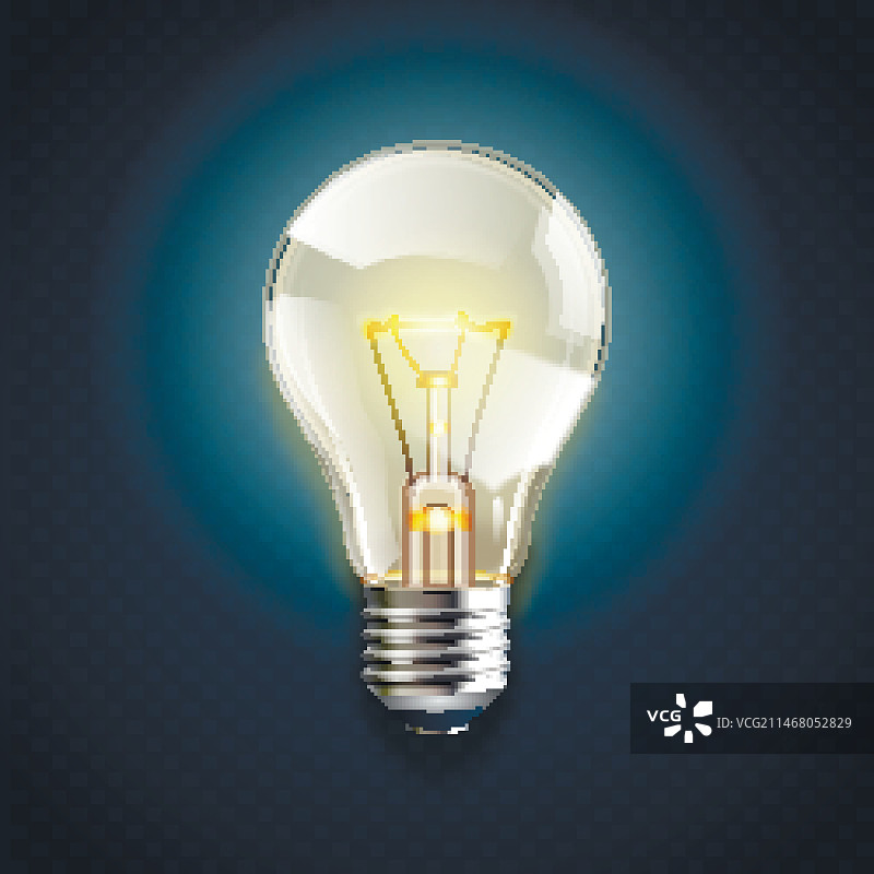 带电的逼真灯泡图片素材