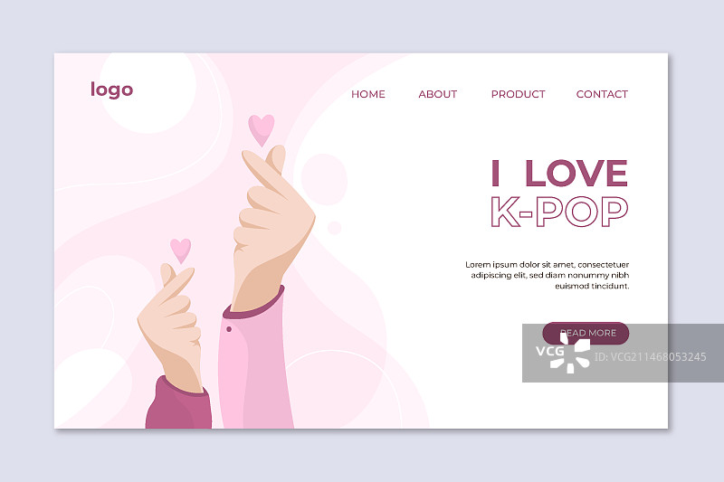 韩国流行音乐着陆页图片素材