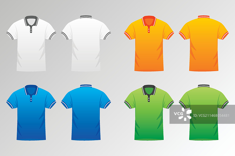 男士彩色Polo衫合集图片素材