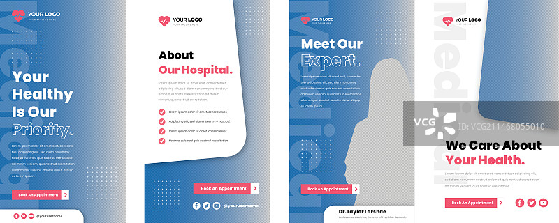 扁平风格医疗Instagram快拍图片素材