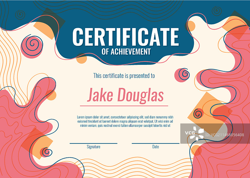 毕业证书模板图片素材