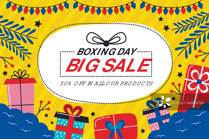 手绘扁平风格节礼日促销背景图片素材