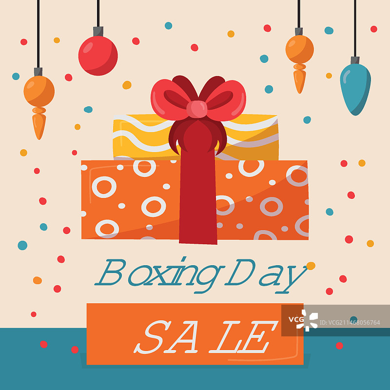 手绘扁平风格的节礼日促销插画图片素材