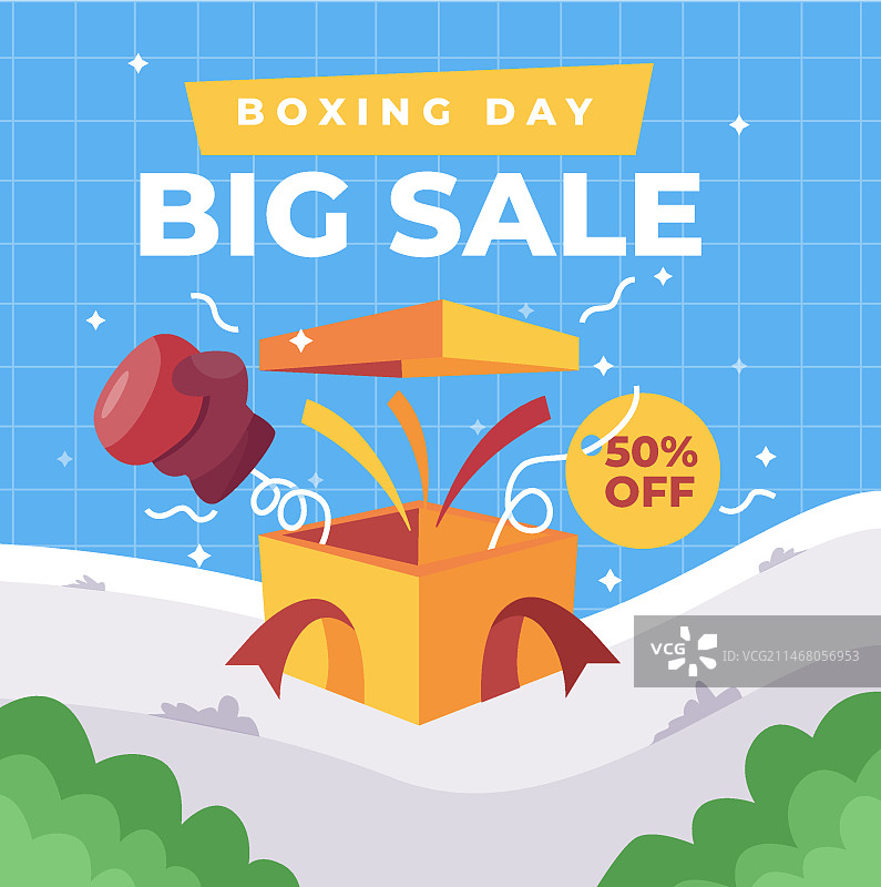 扁平风格节礼日促销插画图片素材