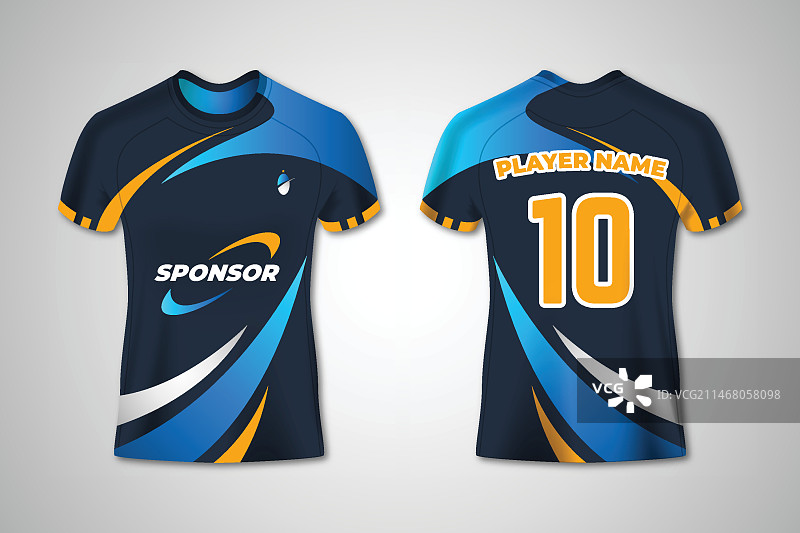 足球球衣正面和背面合集图片素材