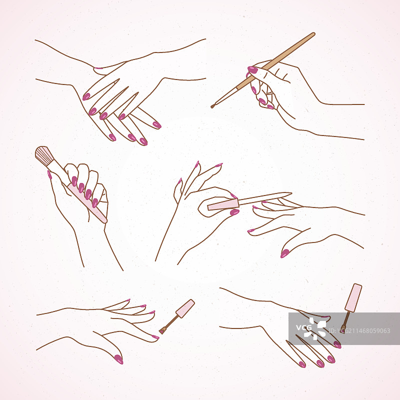 美甲手部合集图片素材