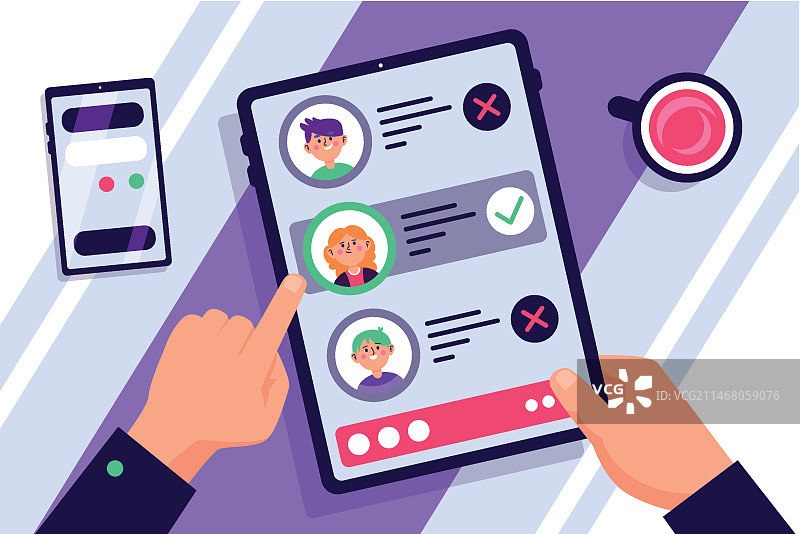 工人选择概念图片素材