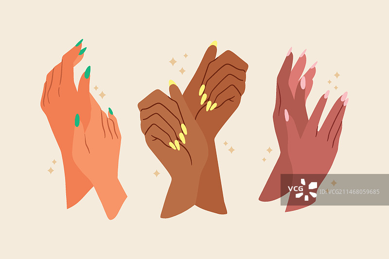 美甲手部套装图片素材