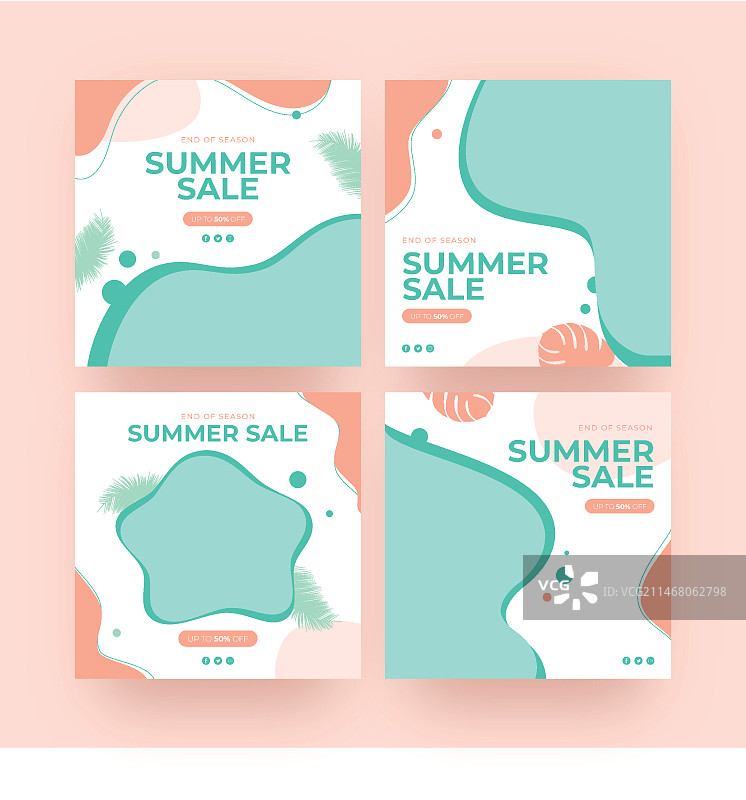 夏季促销Instagram帖子闺蜜图片素材