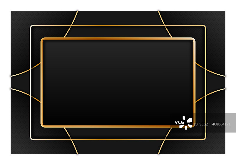 金色边框渐变黑色背景图片素材
