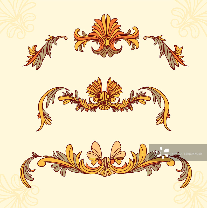 手绘新艺术风格边框图片素材