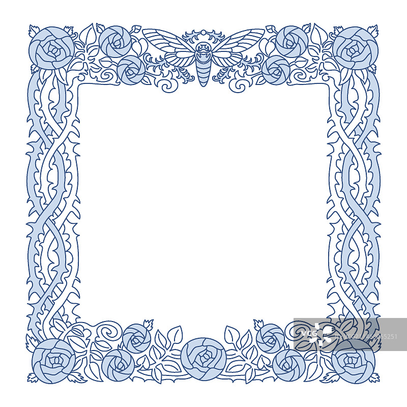 手绘哥特式框架设计图片素材
