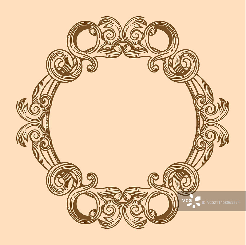 手绘哥特式框架设计图片素材