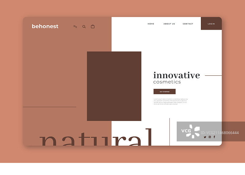 自然化妆品着陆页图片素材