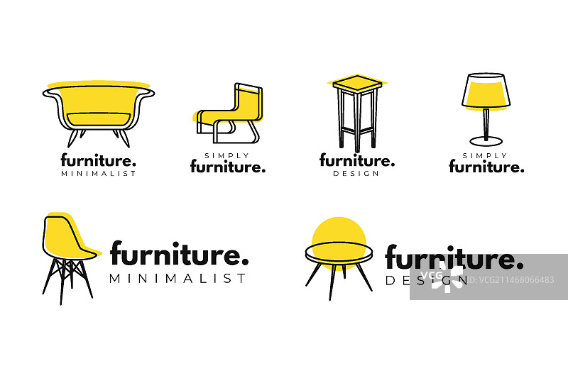 极简家具logo合集图片素材