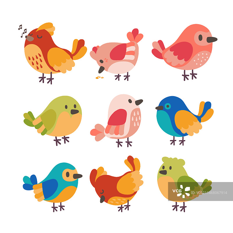 手绘鸟类主题素材图片素材