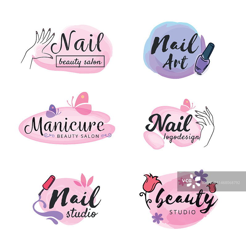 美甲艺术工作室Logo合集图片素材