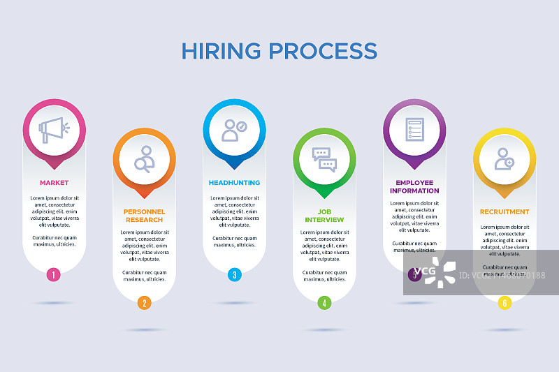 招聘流程信息图图片素材