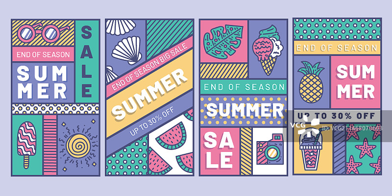 季末夏季促销Instagram快拍图片素材