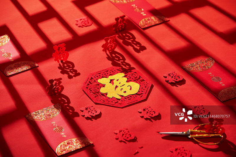 新年象征节日气氛的福字图片素材