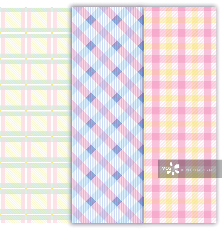 粉色系格子图案合集图片素材