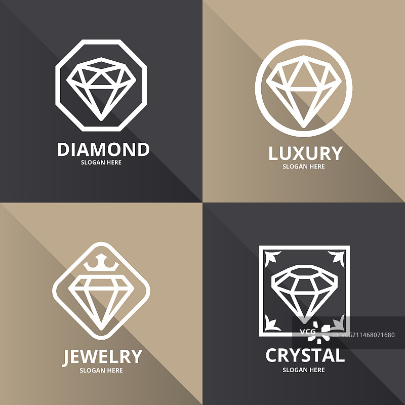 优雅的钻石logo合集图片素材