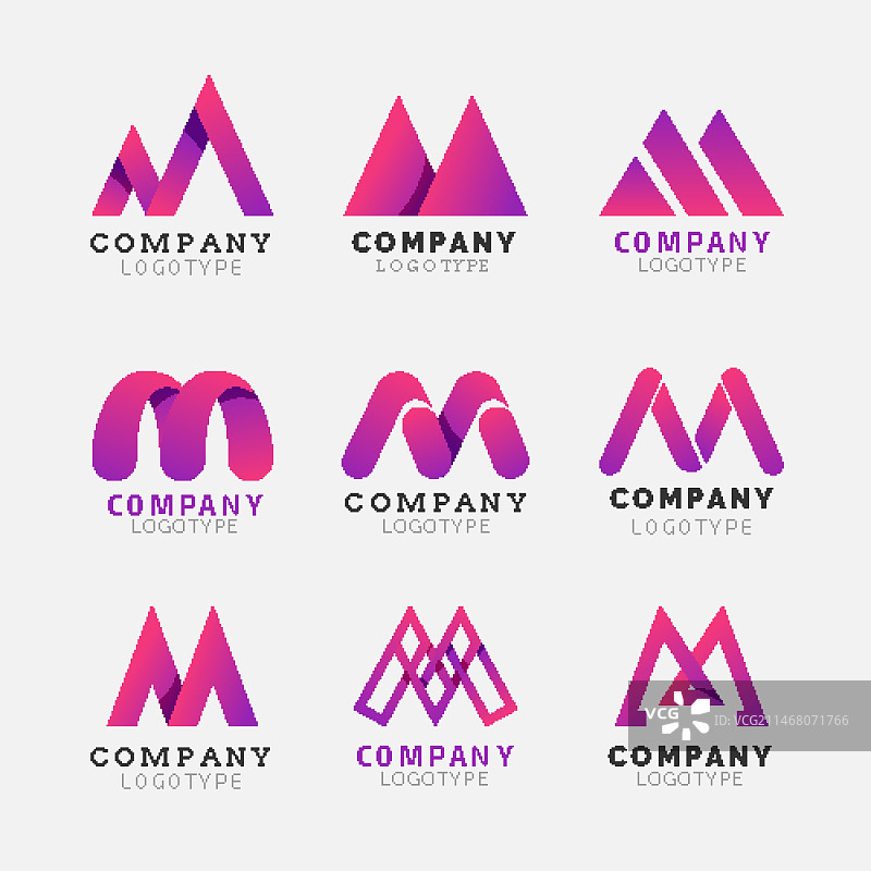M字母标志素材包图片素材