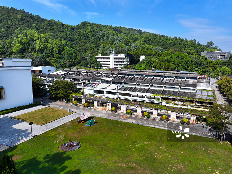 广东省深圳市大鹏新区官湖艺象iD TOWN国际艺术区航拍图片素材