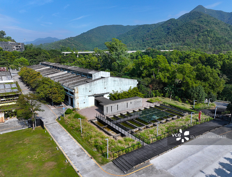 广东省深圳市大鹏新区官湖艺象iD TOWN国际艺术区航拍图片素材