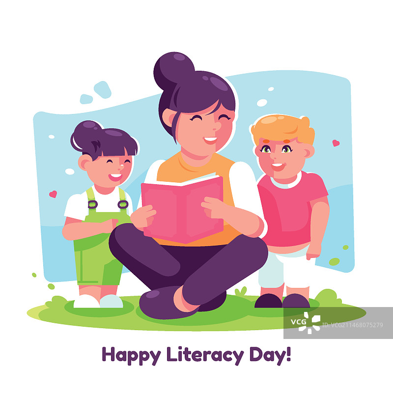 扁平风格扫盲日图片素材