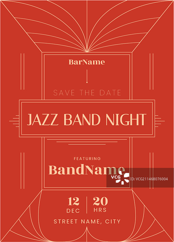 扁平风格装饰艺术派对海报图片素材