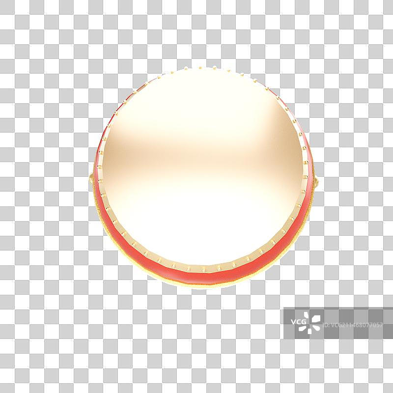 新年元素红色喜庆大鼓鼓槌3D元素图片素材