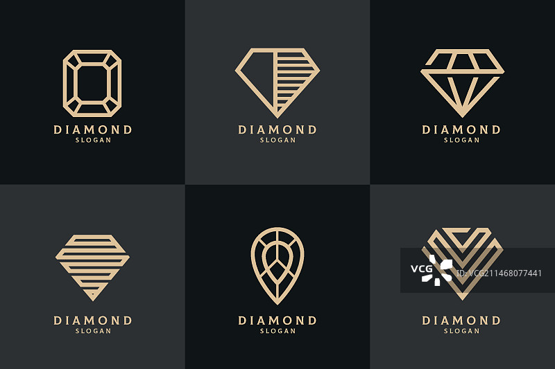 钻石logo模板概念图片素材