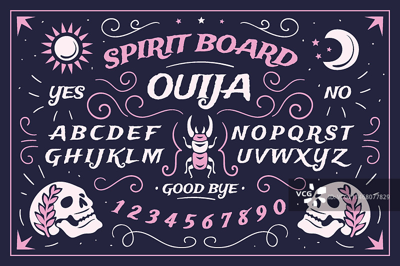 手绘占卜板插图图片素材