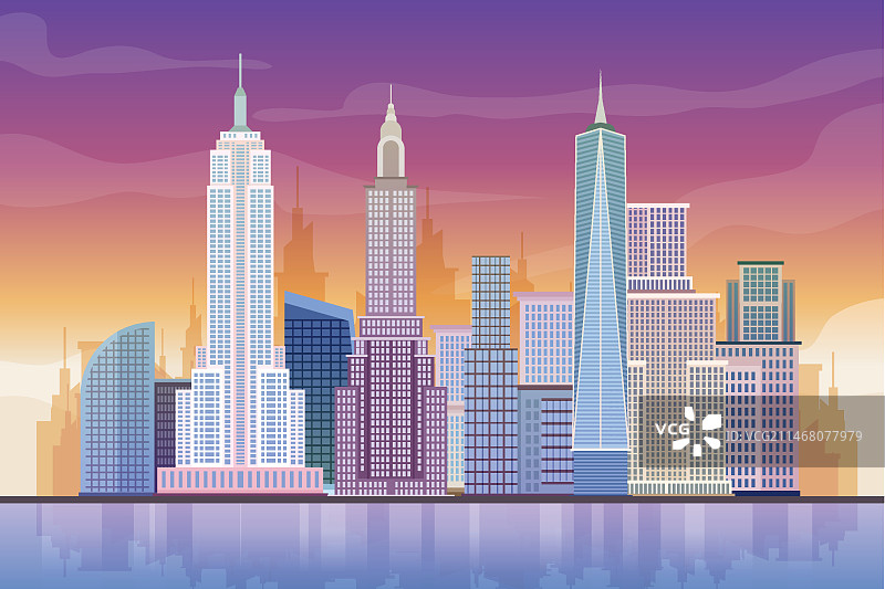 城市地标——视频会议背景图片素材