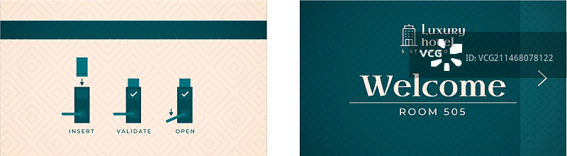 扁平风酒店房卡模板图片素材