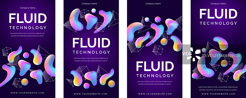 渐变抽象流体科技Instagram快拍图片素材