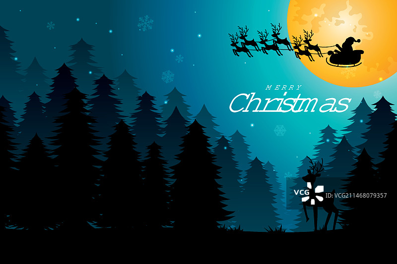 圣诞快乐渐变背景图片素材