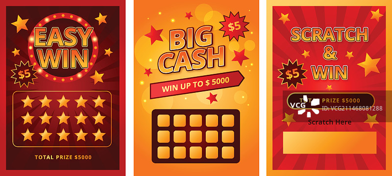 渐变色彩票插画图片素材