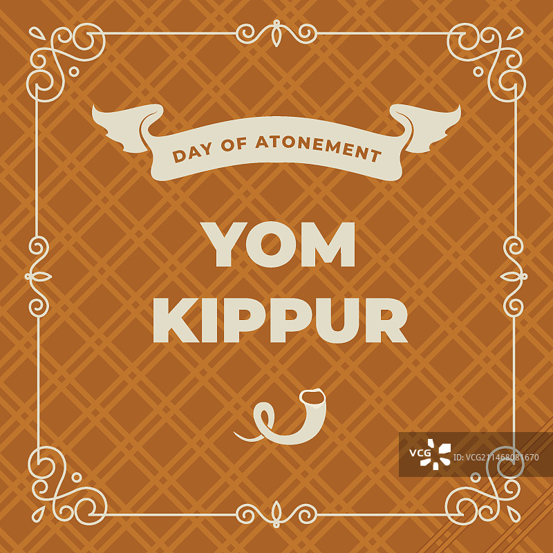 复古赎罪日背景与号角图片素材