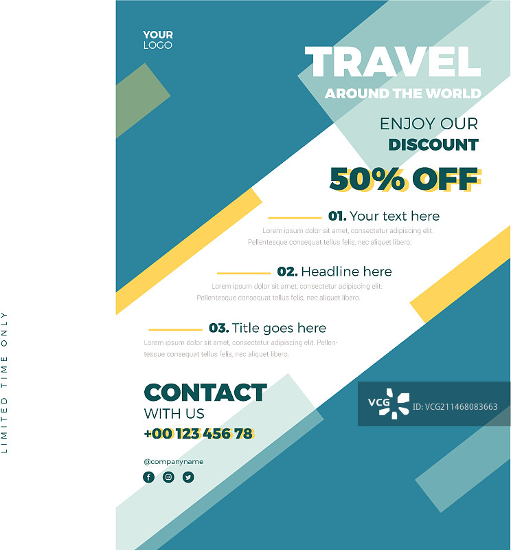 旅行促销宣传单模板图片素材