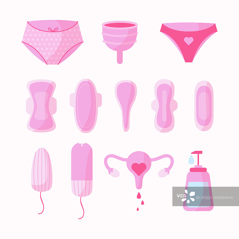 女性卫生用品概念图片素材