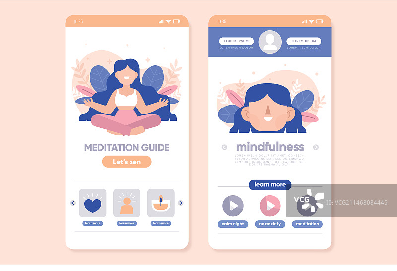 冥想App模板图片素材