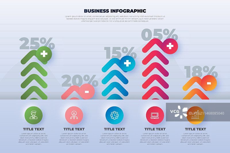 渐变商务信息图表图片素材