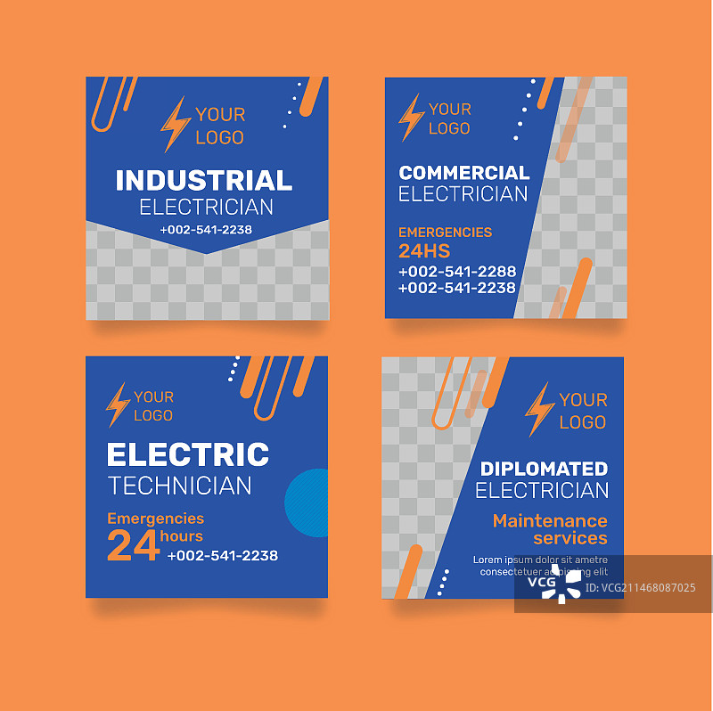 工业电工Instagram帖子图片素材