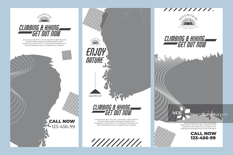 带照片的攀岩Instagram快拍模板图片素材