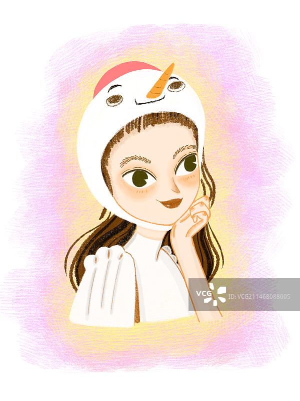 戴帽子的女孩图片素材