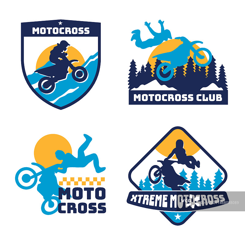越野摩托车Logo合集图片素材