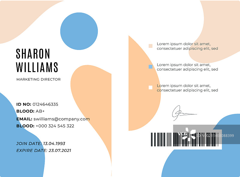 带照片的极简ID卡模板图片素材