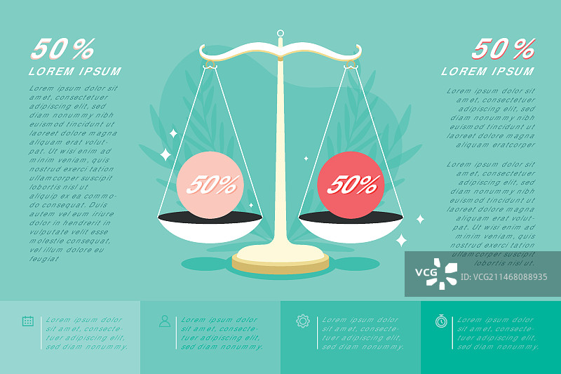 平衡信息图概念图片素材